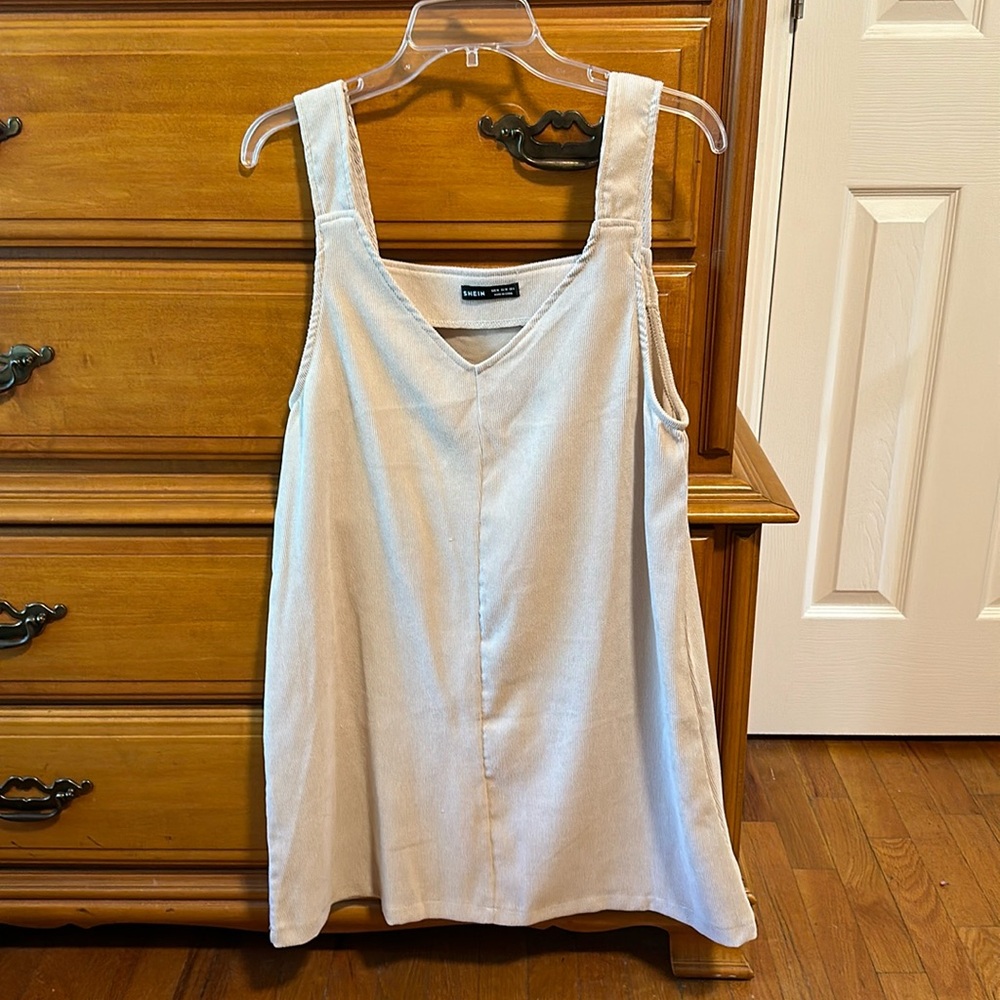 Shein medium corduroy tan dress